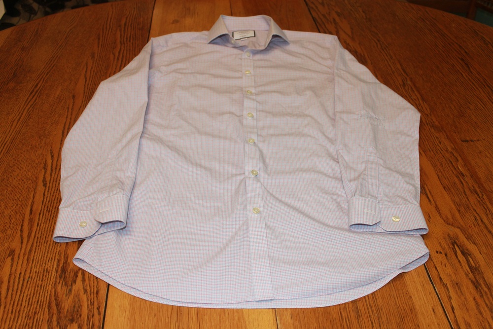 Charles Tyrwhitt Shirt Mens 16 33 Extra Large Plaid Super Slim Fit Non Iron